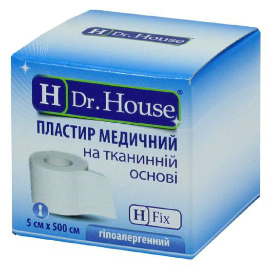 Пластир медичний H Dr. House (Н Др. Хаус) 5 см х 500 см на тканинній основі